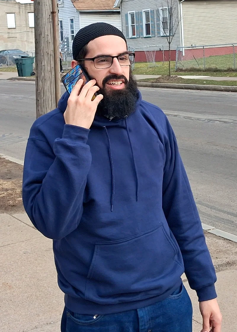 Person making a phone call