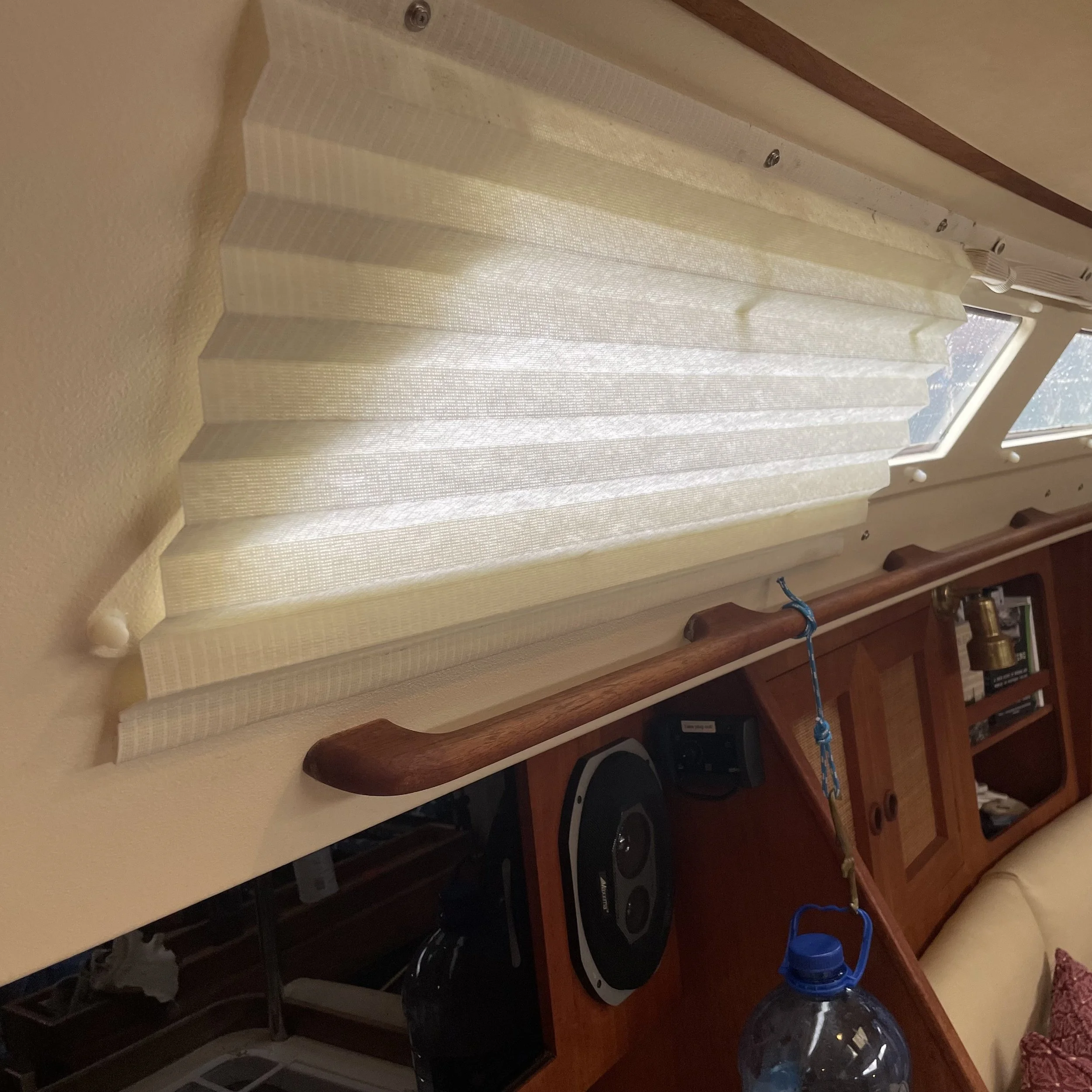 Sun/privacy shades on all exterior facing windows.