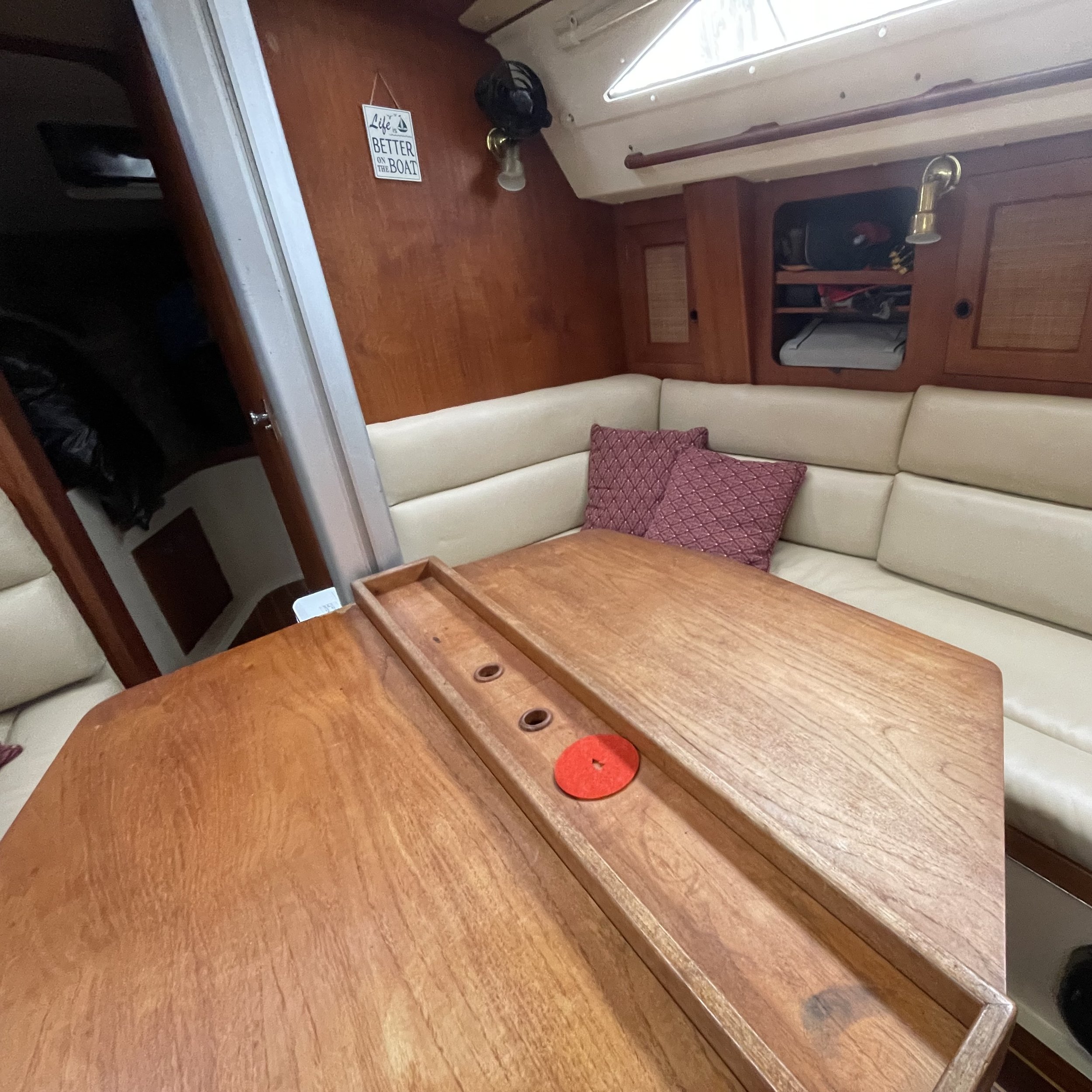 Large dining area can seat five or six (in a pinch).