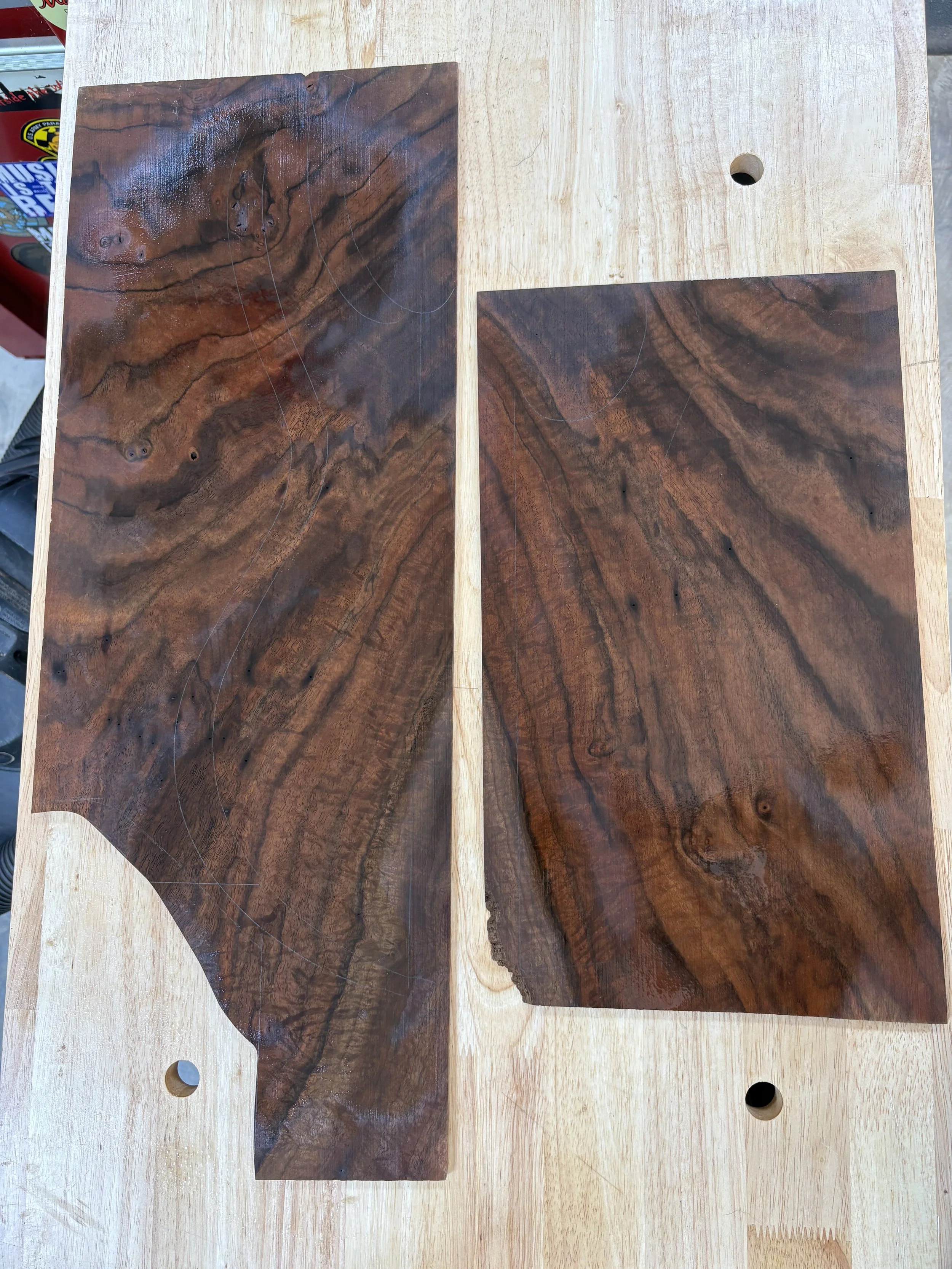 Set #1 - claro walnut, all models, split top only