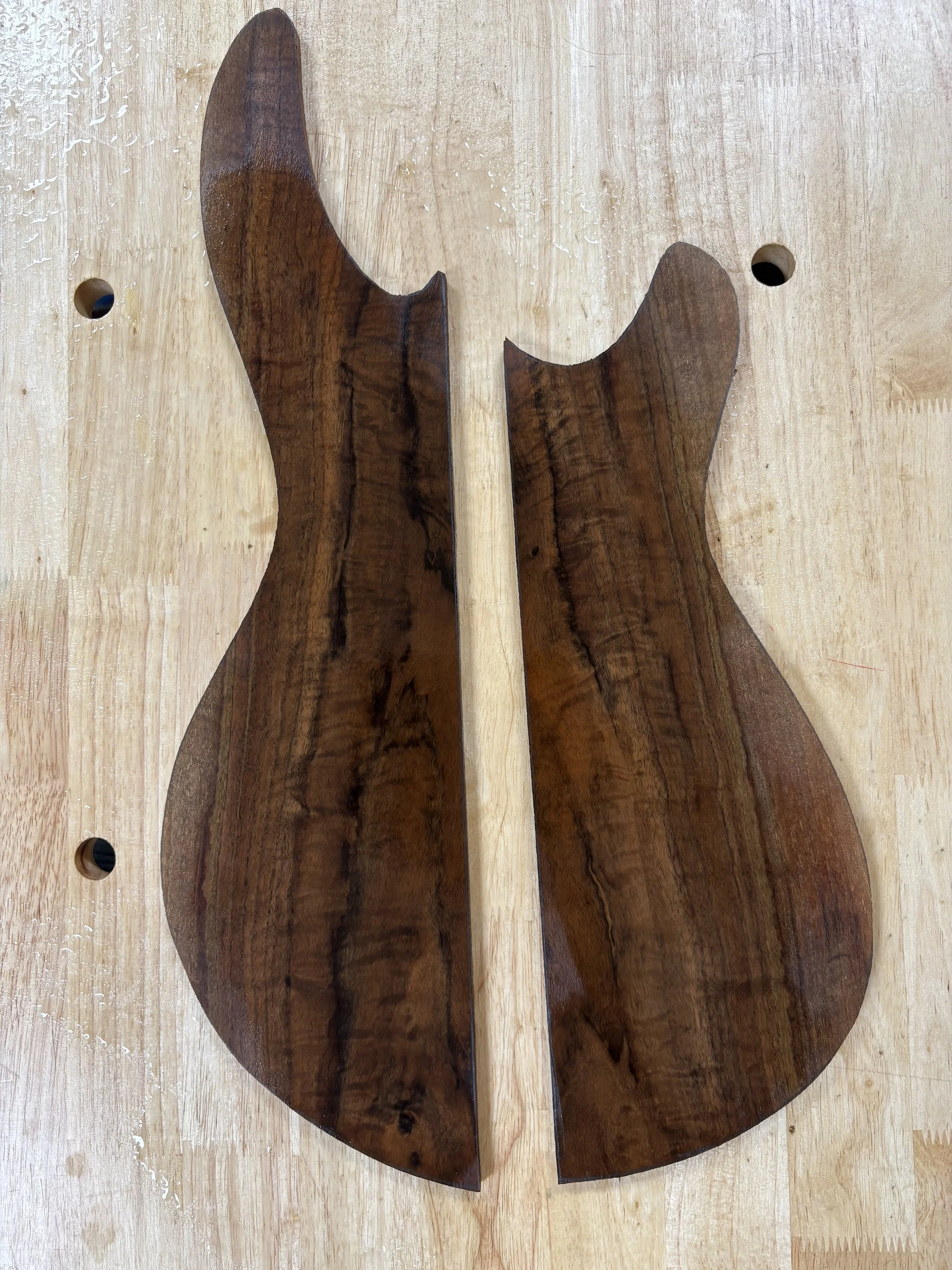 Set #5 - claro walnut, WT Doublecut, split top only