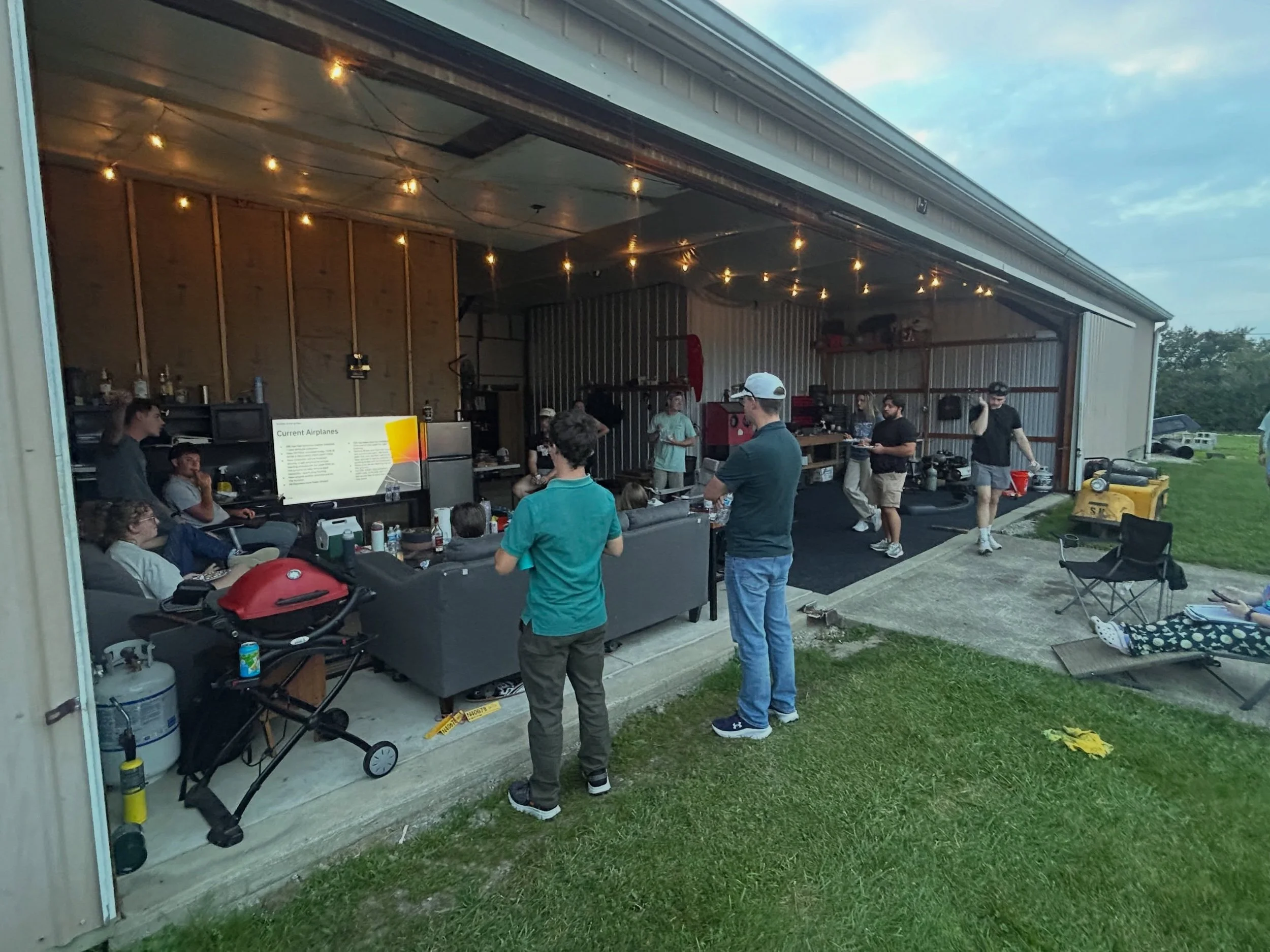 Had our quarterly club meeting and an oil change last night!

Thanks everyone for coming out! Had a great night with everyone talking about our next club plane, and the new hangar! New checklists for the 172 will be coming out soon, and our social me