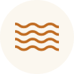 Icon of three wavy horizontal lines