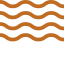 Three wavy orange lines on a white background