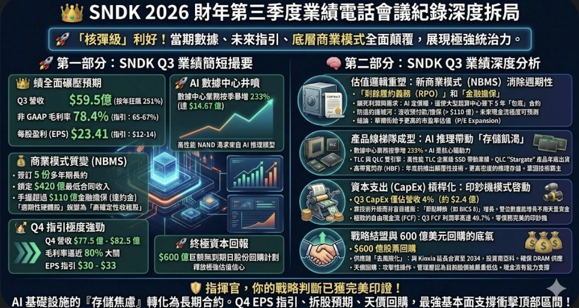 SNDK 2026 財年第三季度的業績電話會議紀錄