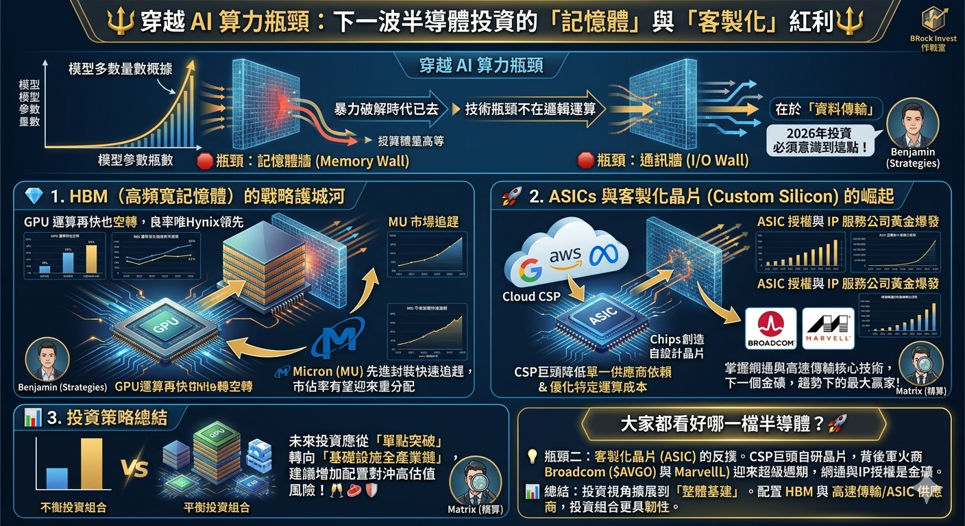 🌟 穿越AI 算力瓶頸：下一波半導體投資的「記憶體」與「客製化」紅利

🌟 