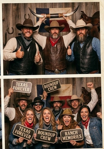 Cowboy Wedding Photo Booth Rental in Texoma