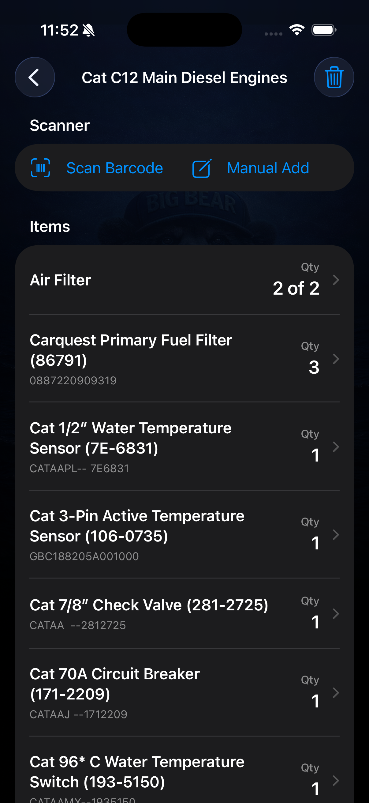 Expanded Inventory List 