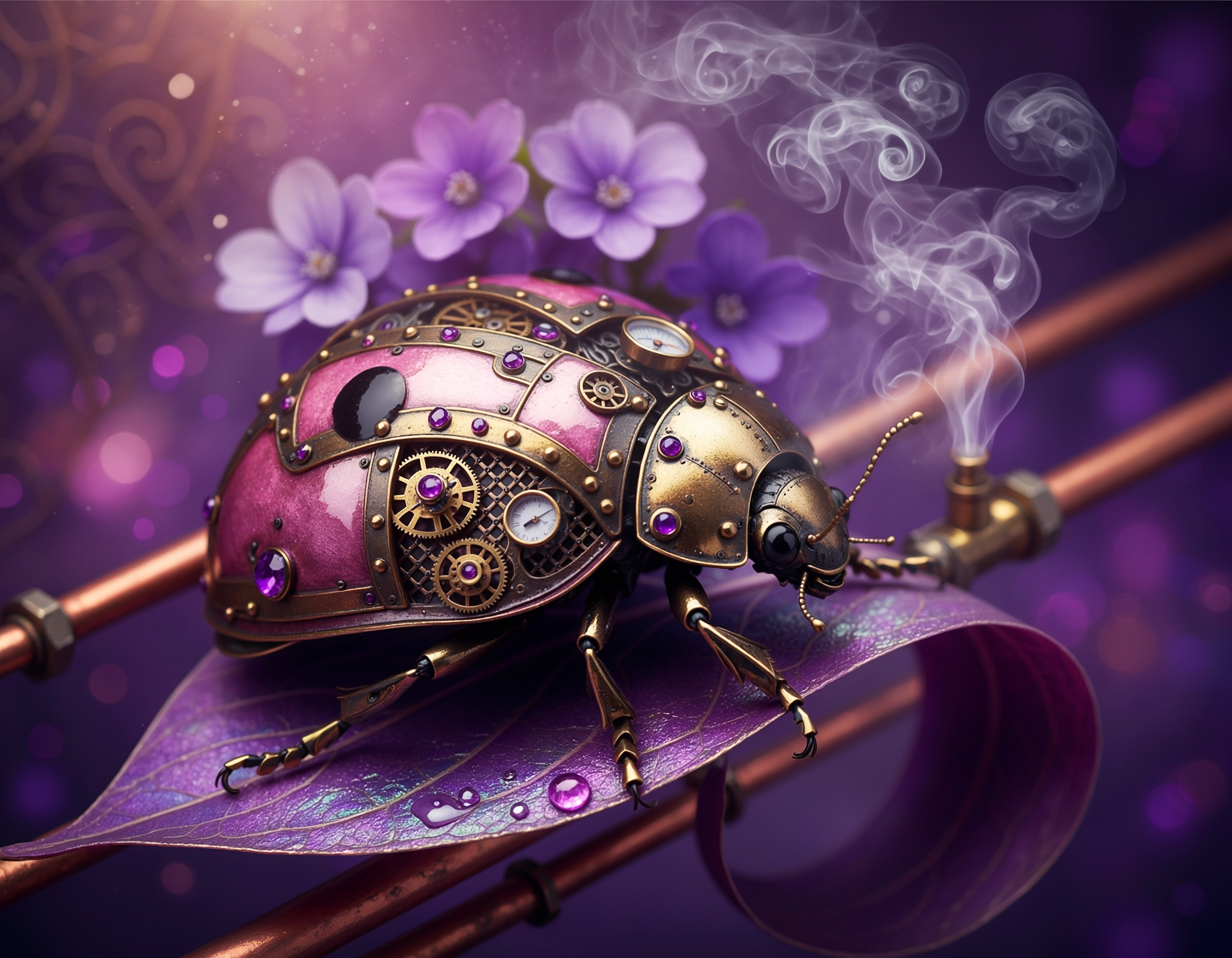ladybug stempunk graphic