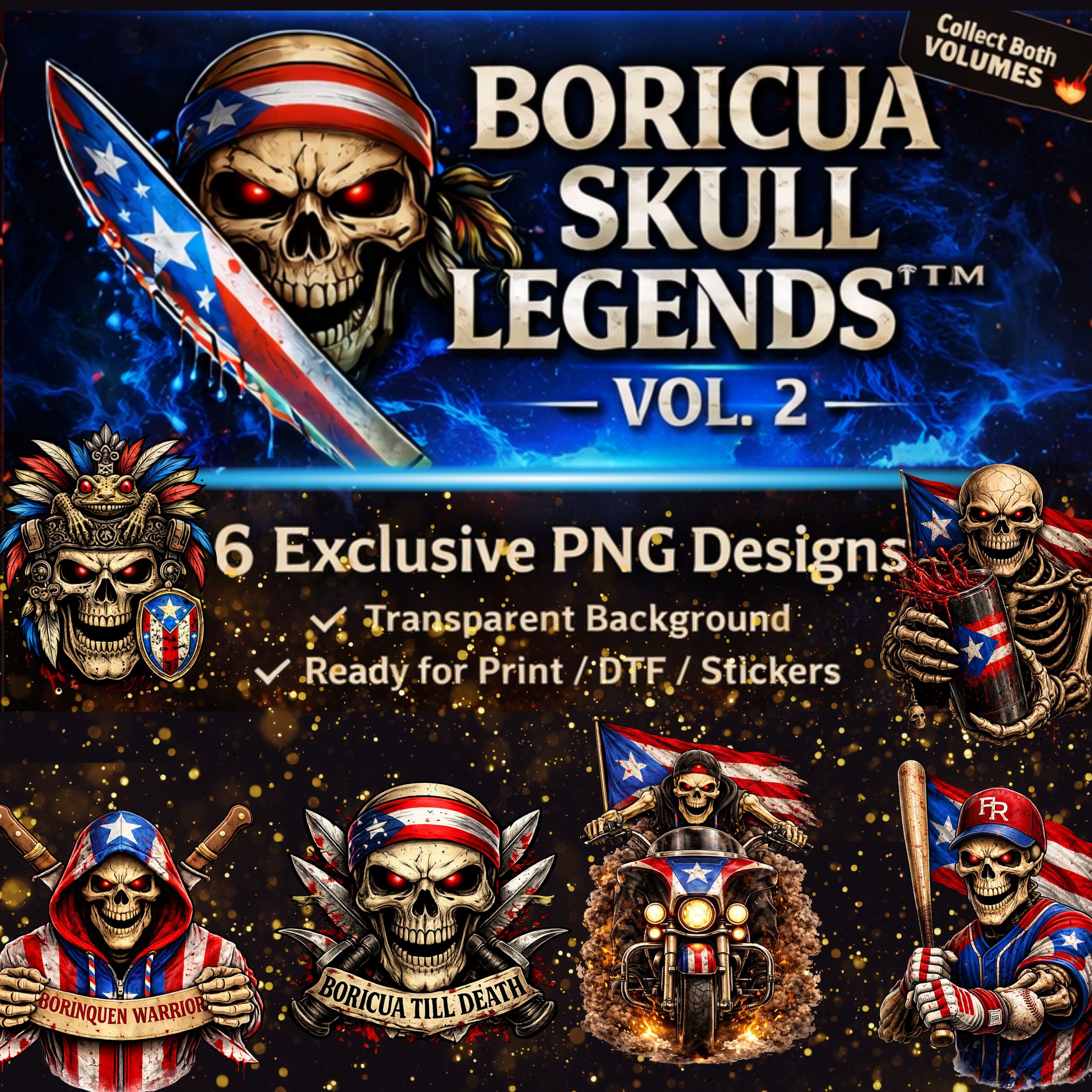 Boricua Skull Legends Vol. 2