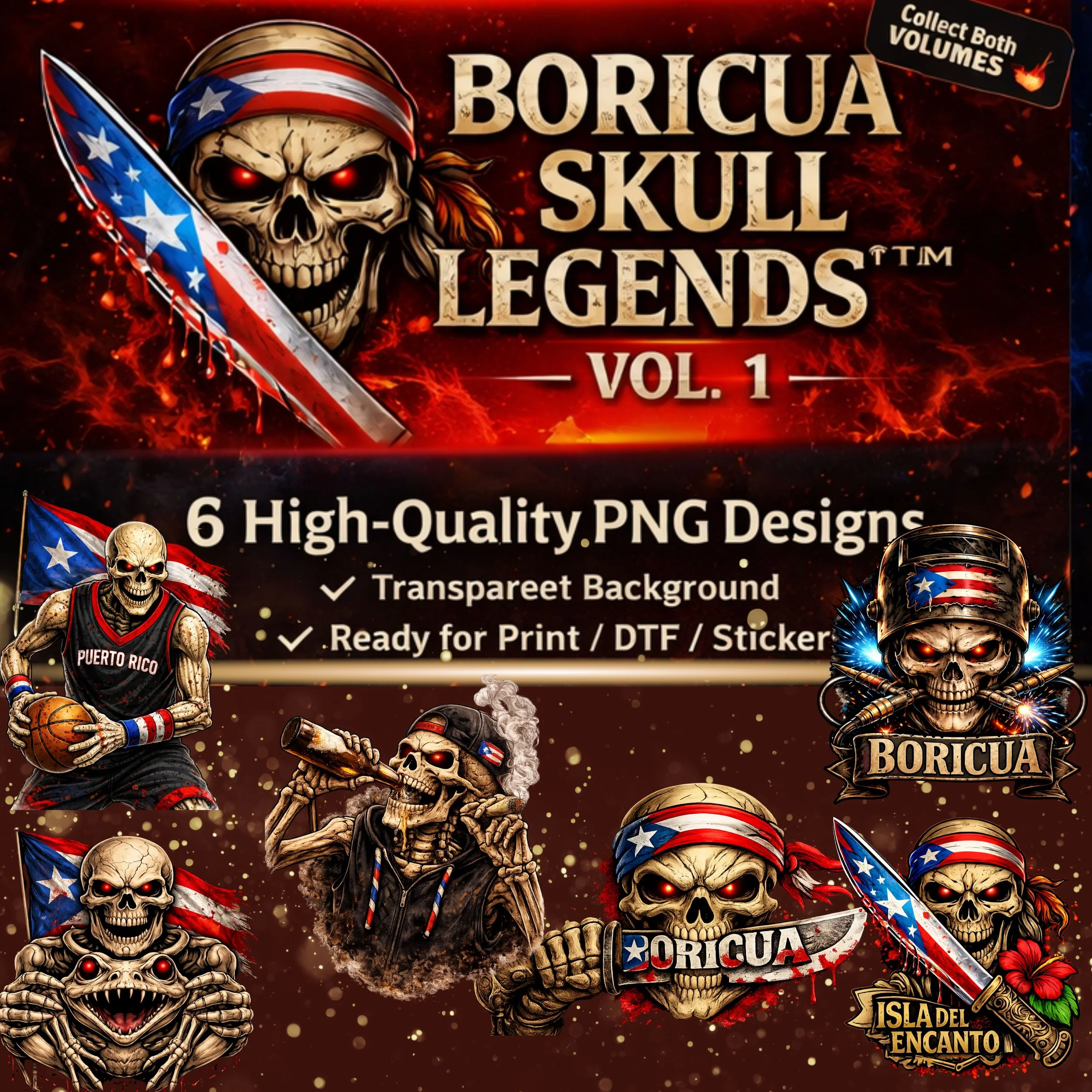 Boricua Skull Legends Vol. 1