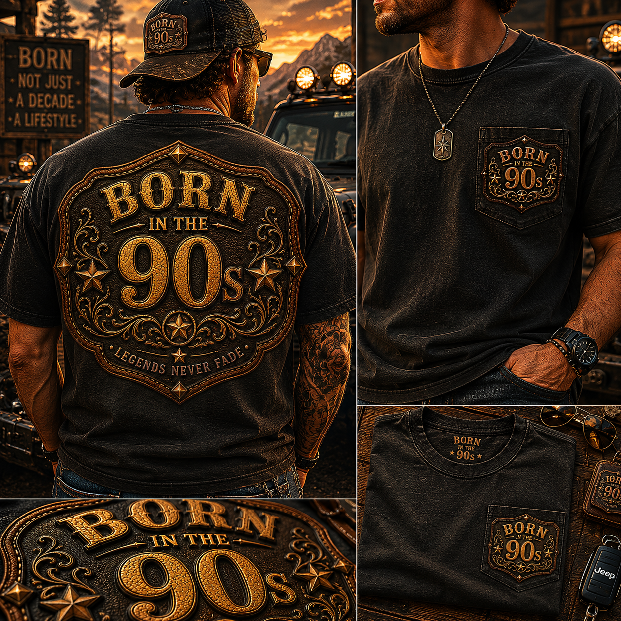Born in the 70s 80s 90s PNG | Retro Vintage Western Typography Design