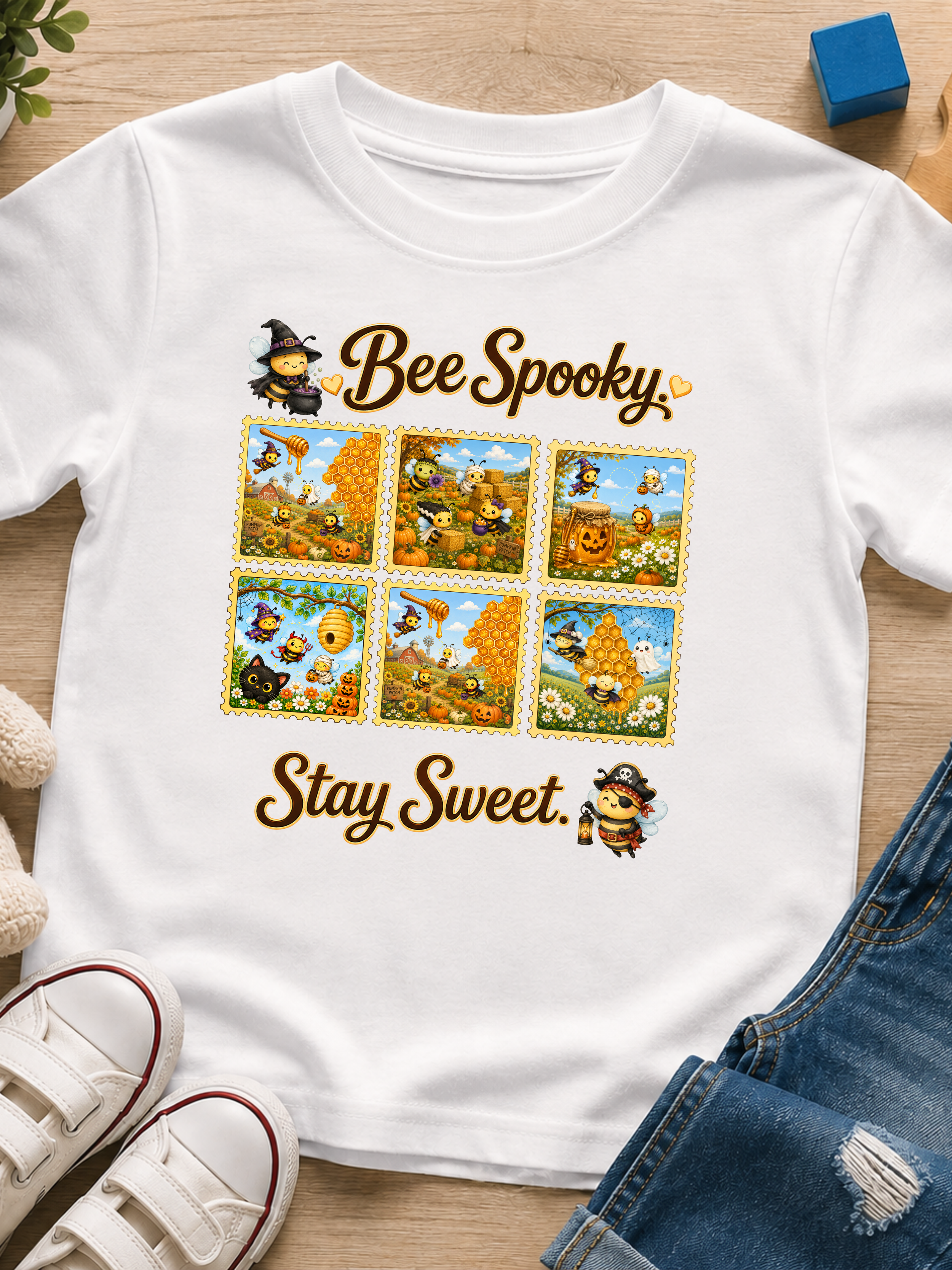 Cute Halloween Bee Postage Stamp Bundle