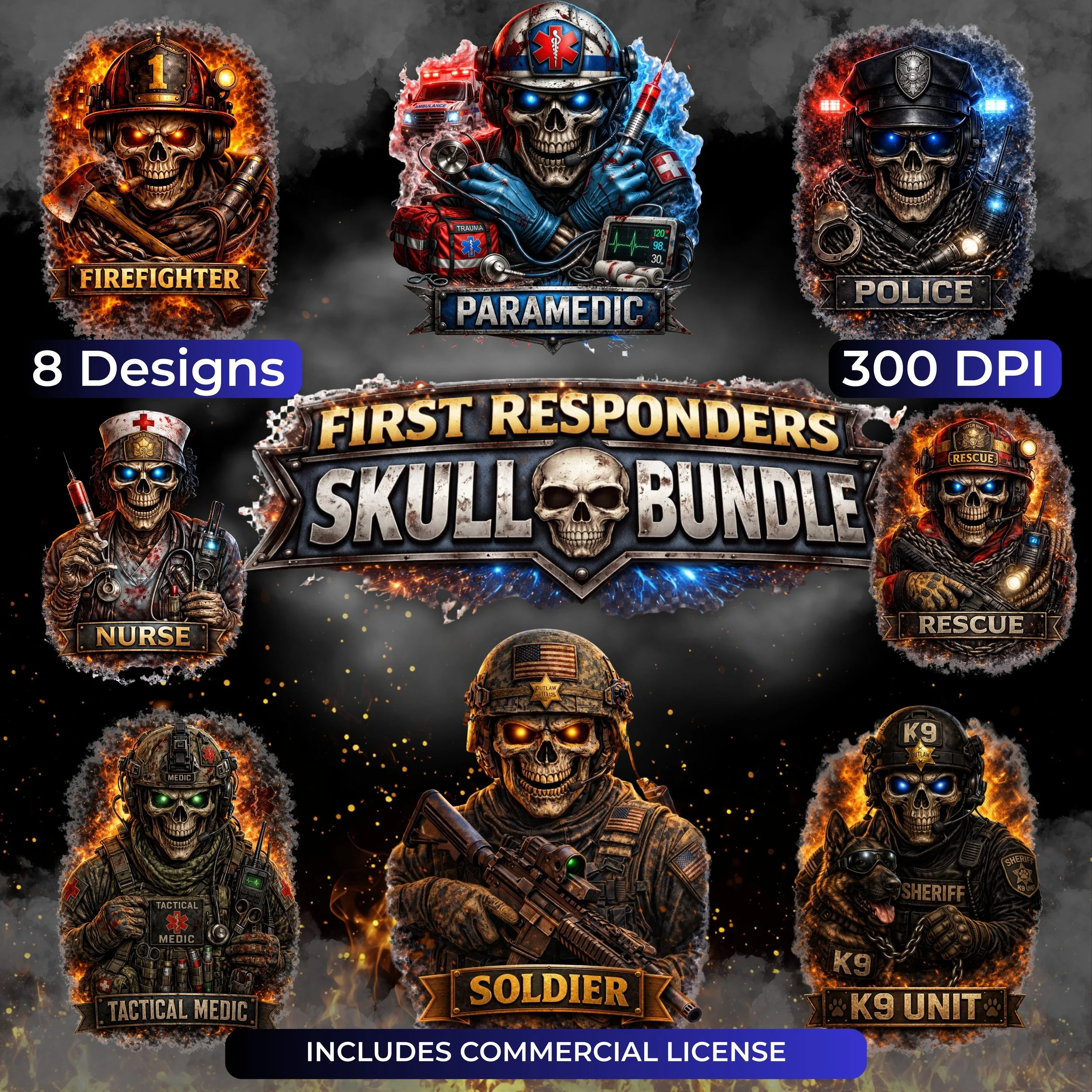 First Responders Skull Bundle