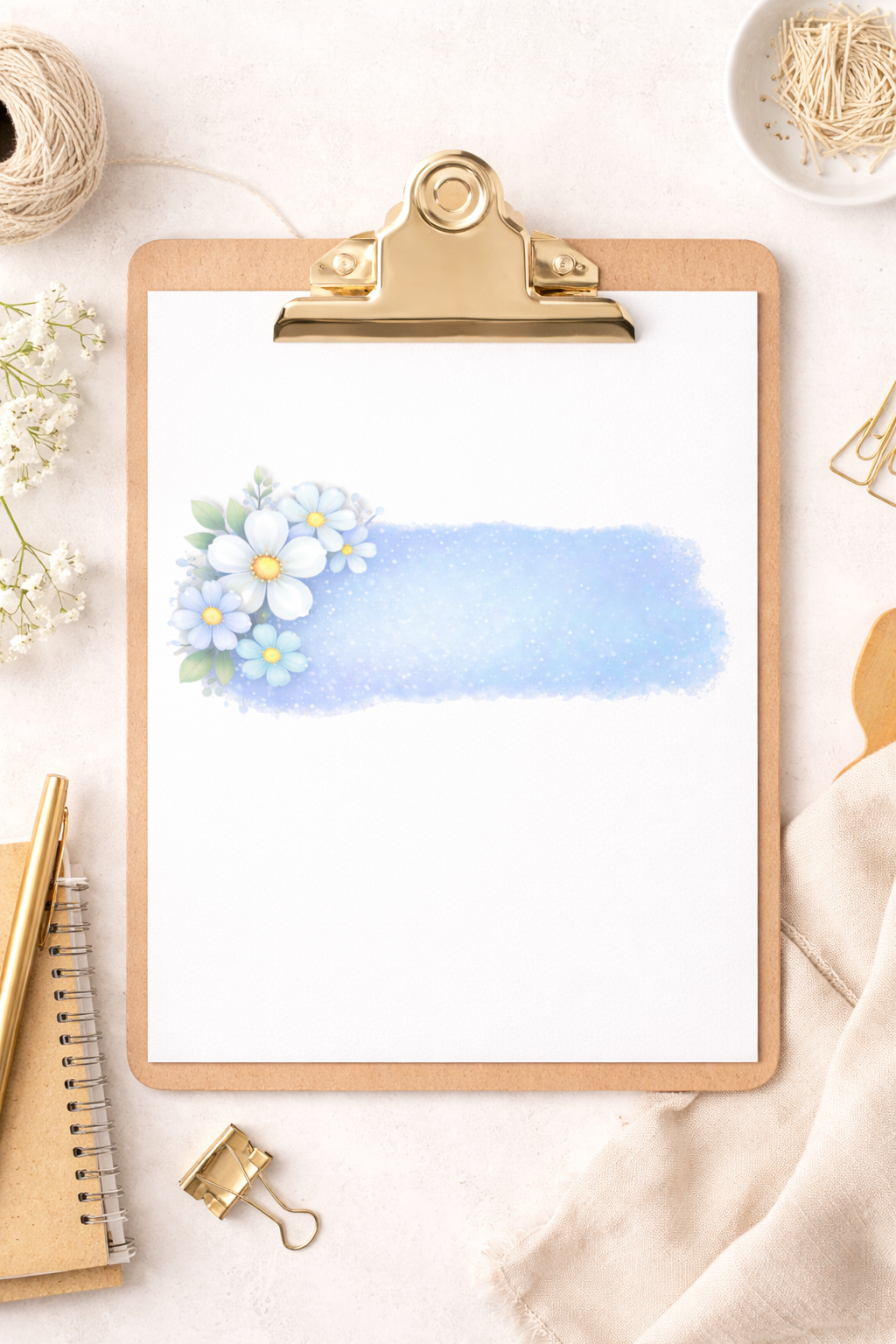 Watercolor floral design on clipboard.png