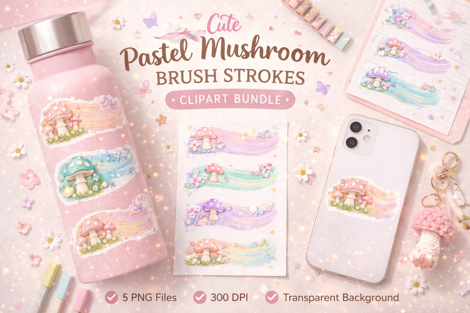 Cute pastel mushroom sticker collection.png