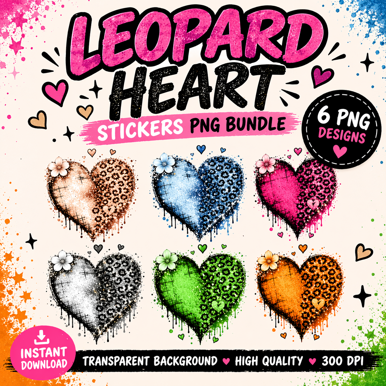 Leopard Love Hearts Bundle