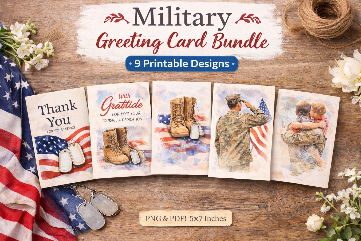 Military Greeting Card Bundle