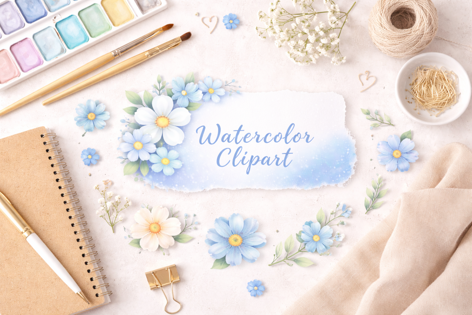 Watercolor clipart and art supplies.png
