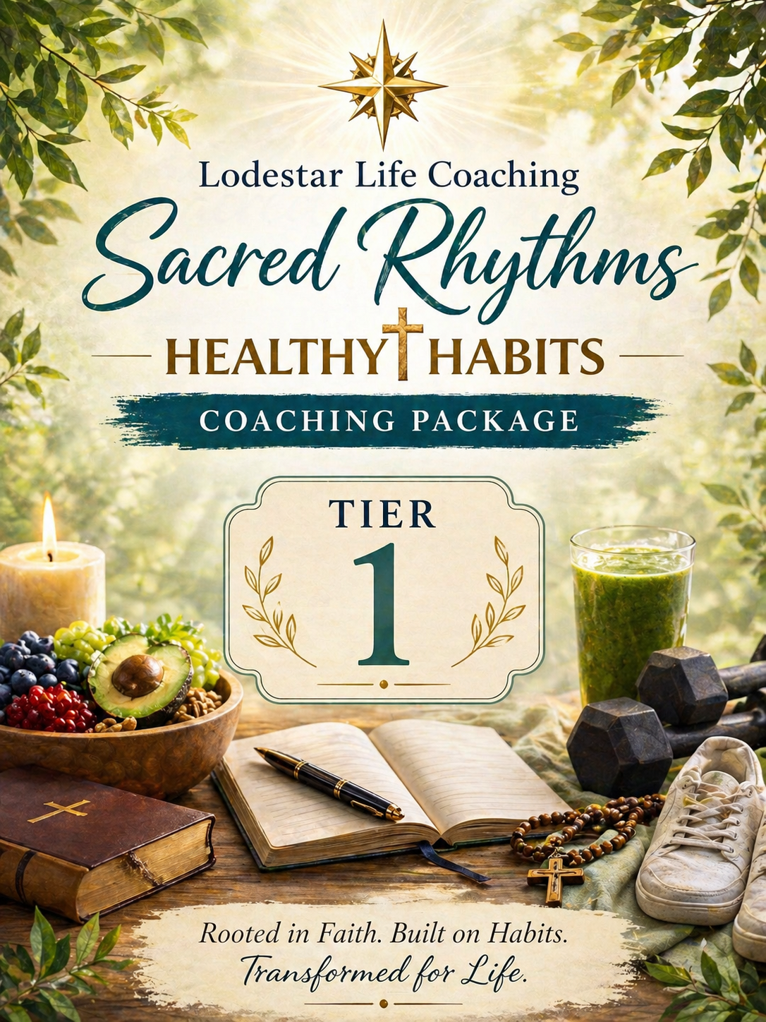Sacred Rhythms Healthy Habits 12-Week Package - Transformation Tier 1 | (Light Accountability)