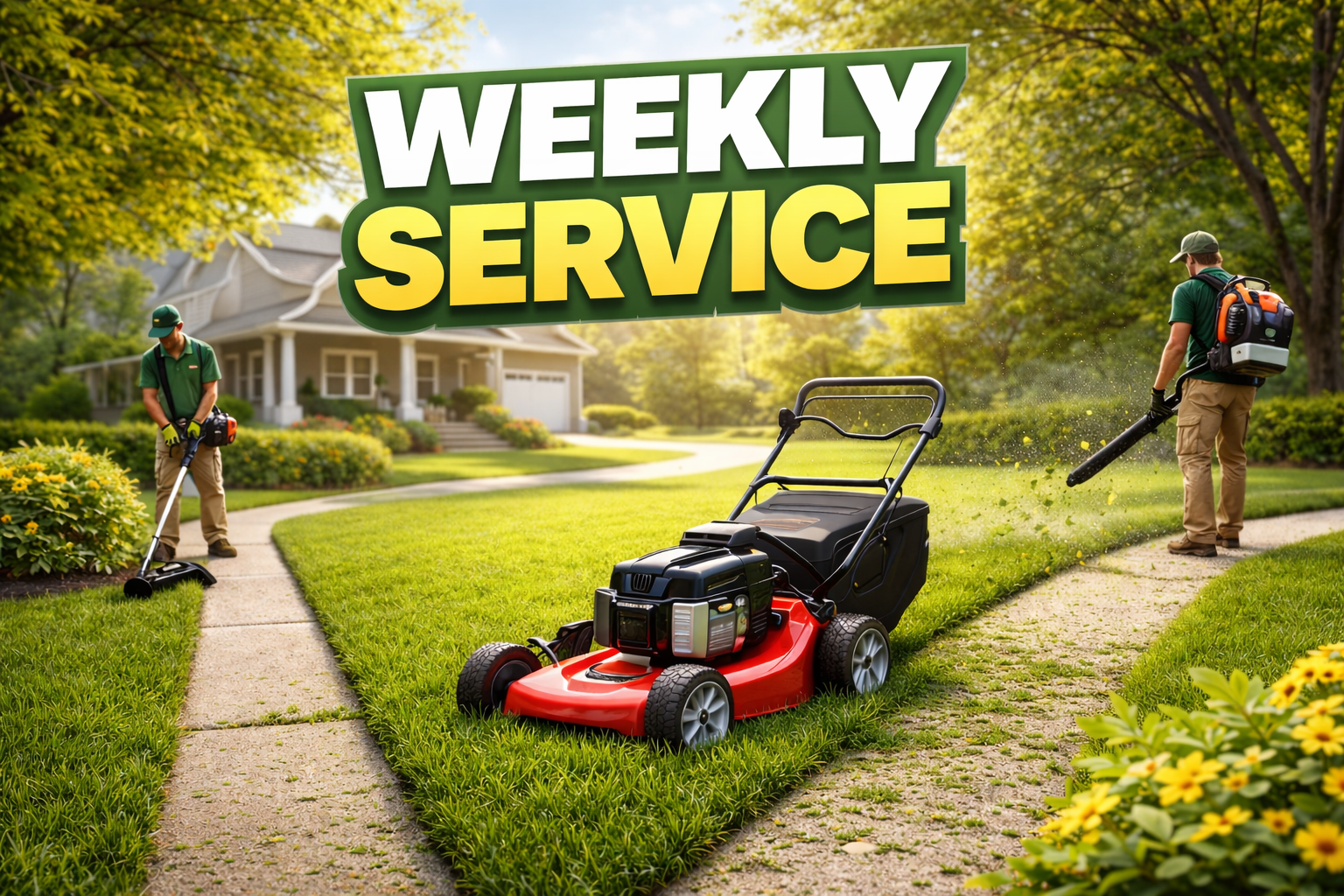 Weekly Service Cut Edge and blow off property