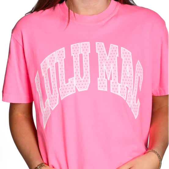 Lulu Mac Pink Polk a Dot Tee