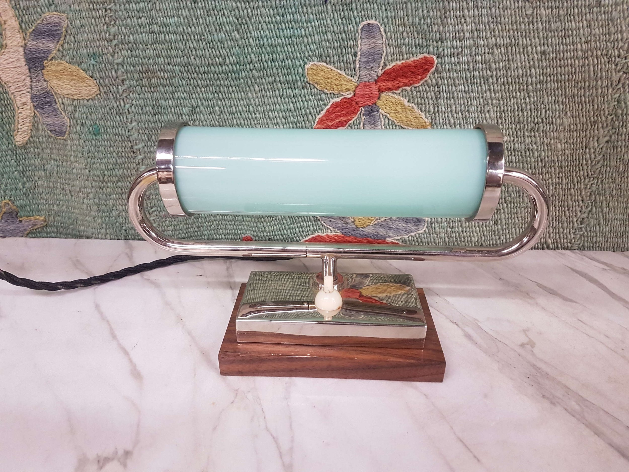 Czech Chrome Bauhaus Desk Lamp, Mid 20thC
