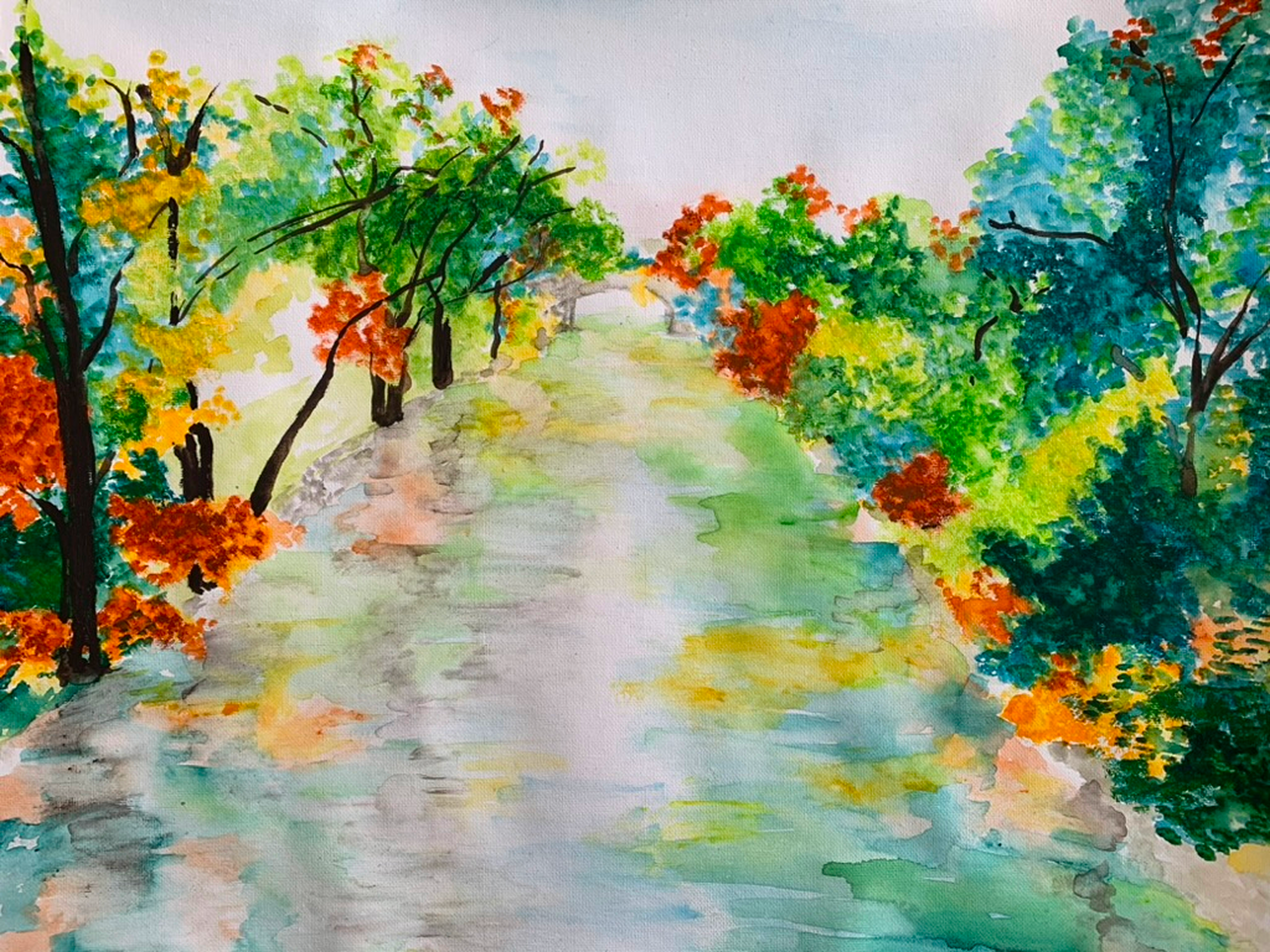 watercolor, watercolor paper, 11×14in
