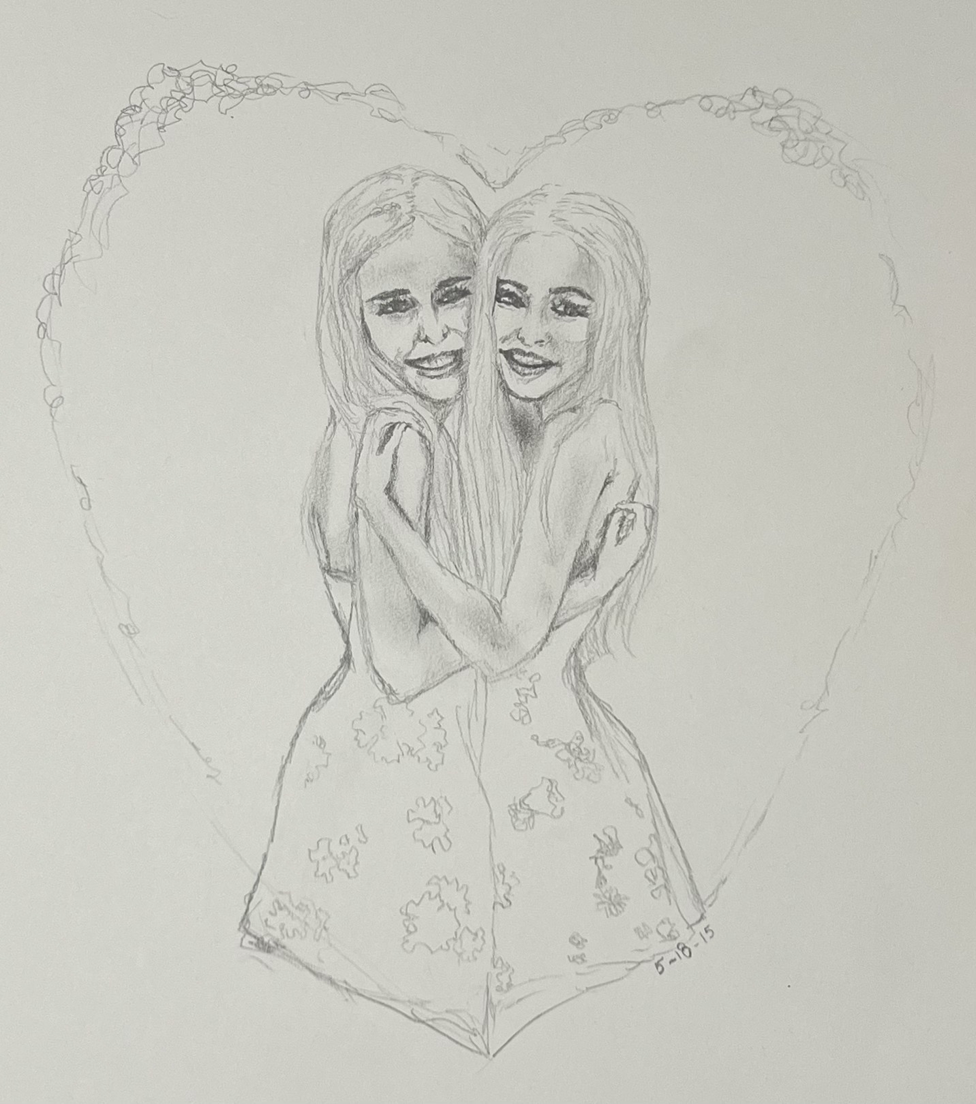 pencil, sketch paper, 9x12