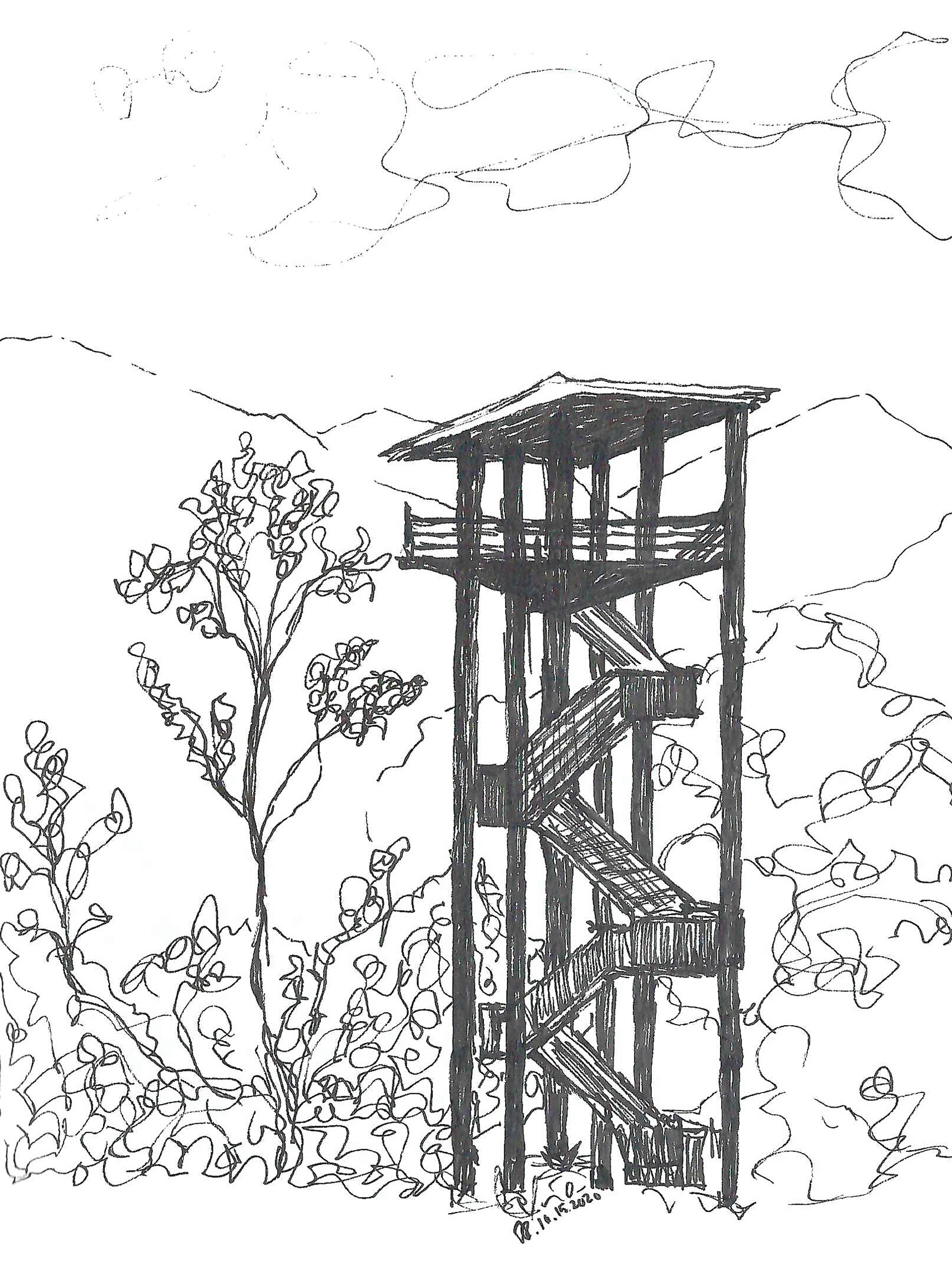ink, sketch paper, 5.5×8.5in