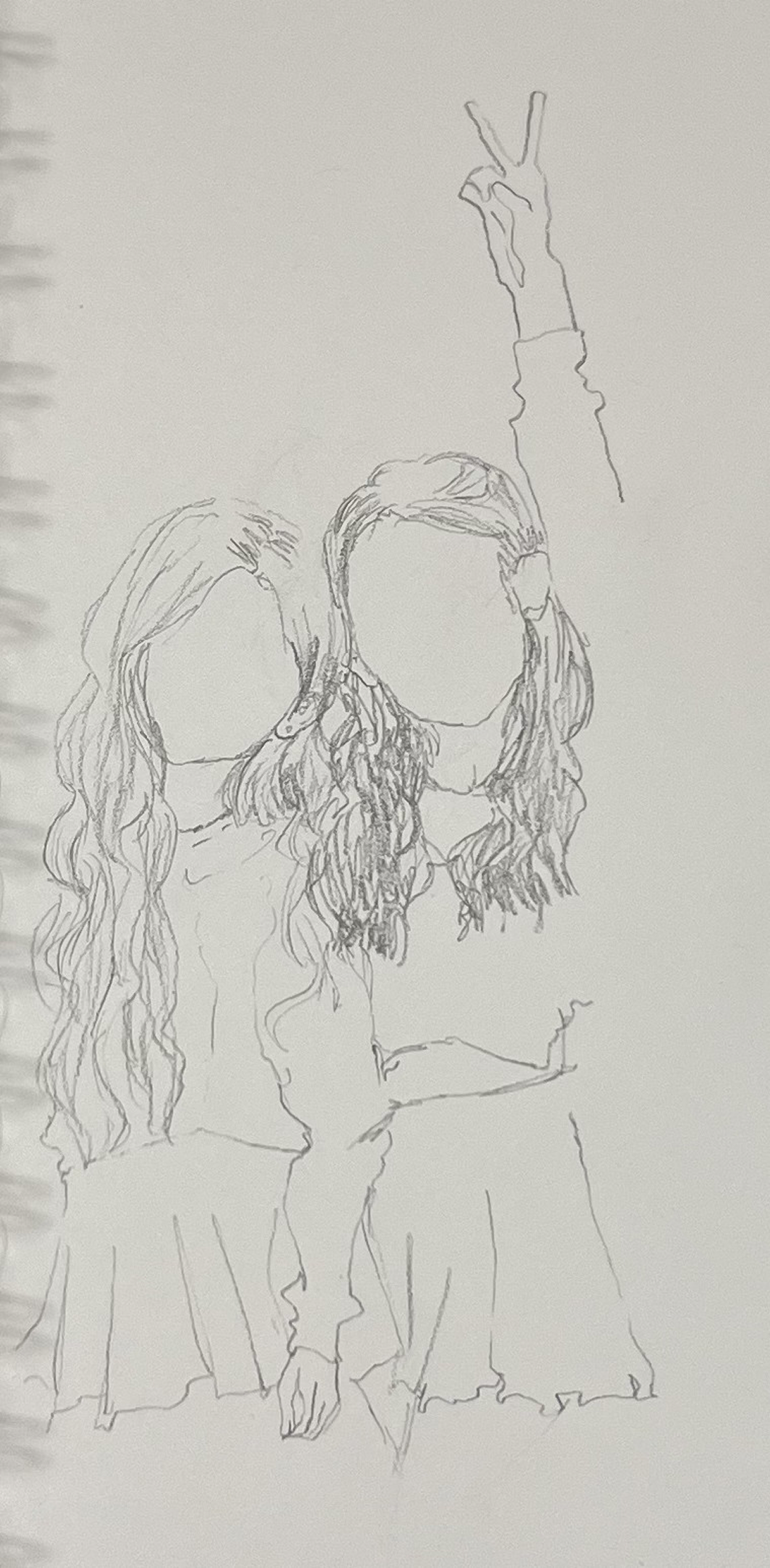 pencil, sketch paper, 5.5×8.5in