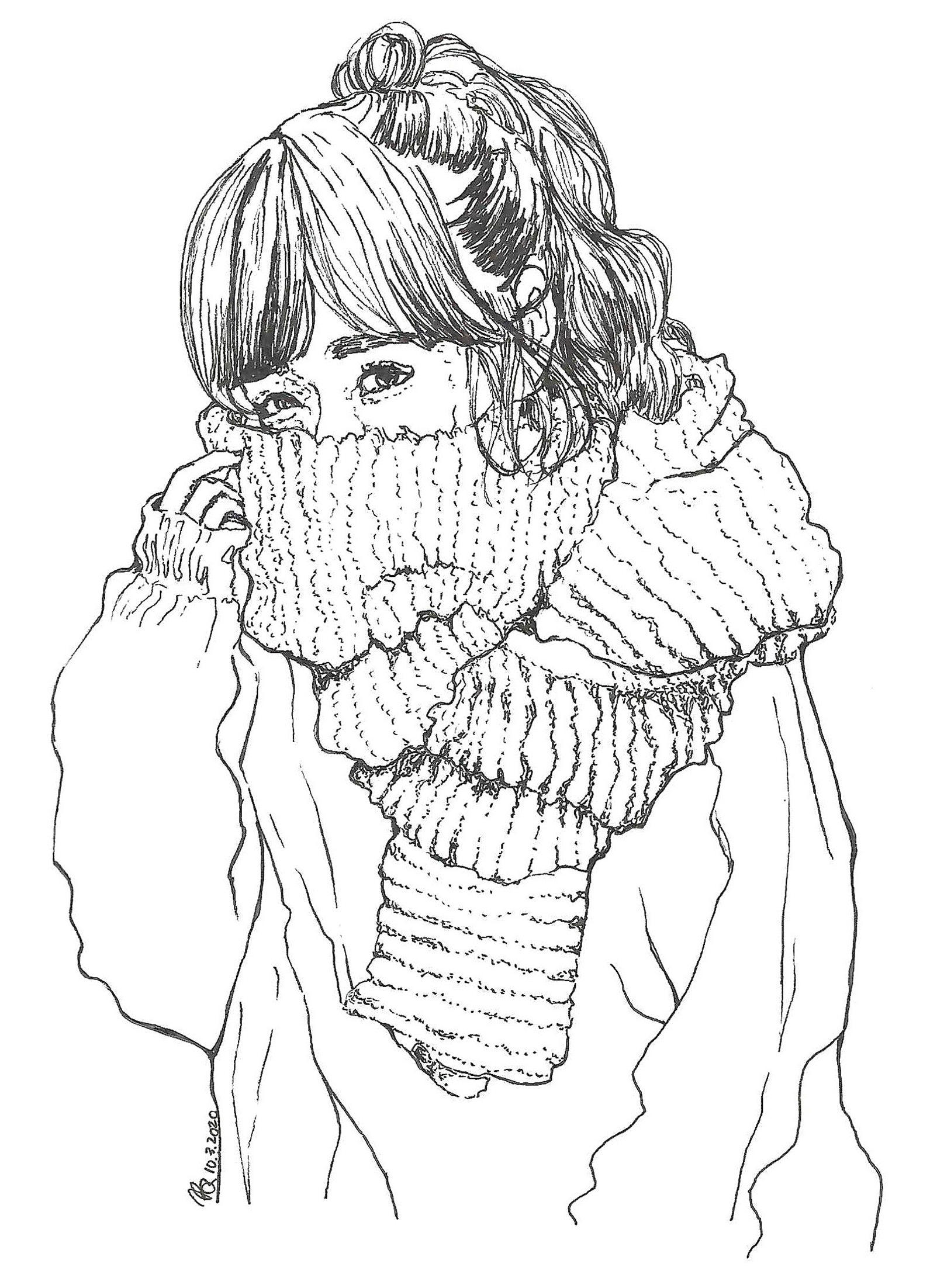 ink, sketch paper, 5.5×8.5in