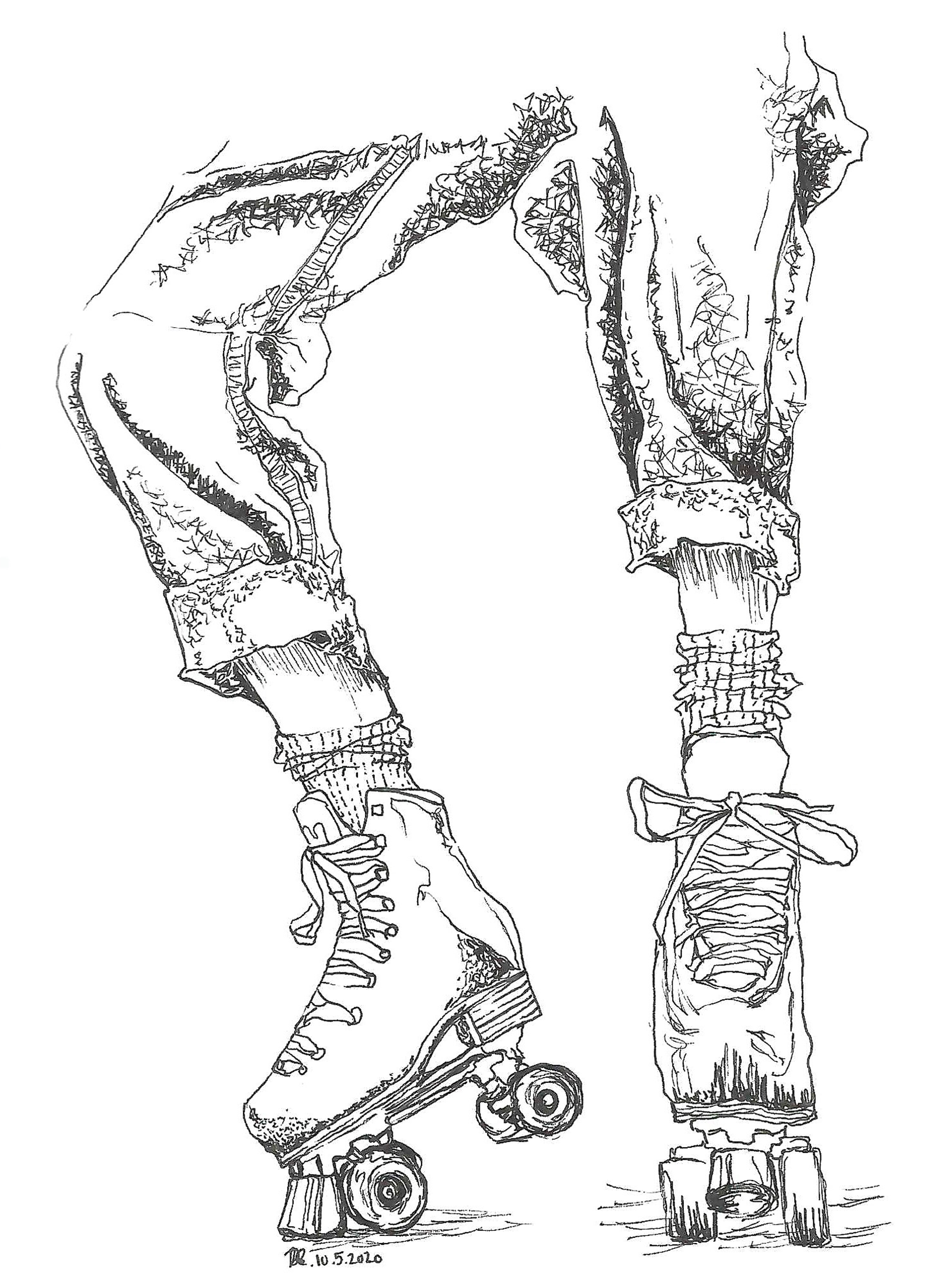ink, sketch paper, 5.5×8.5in