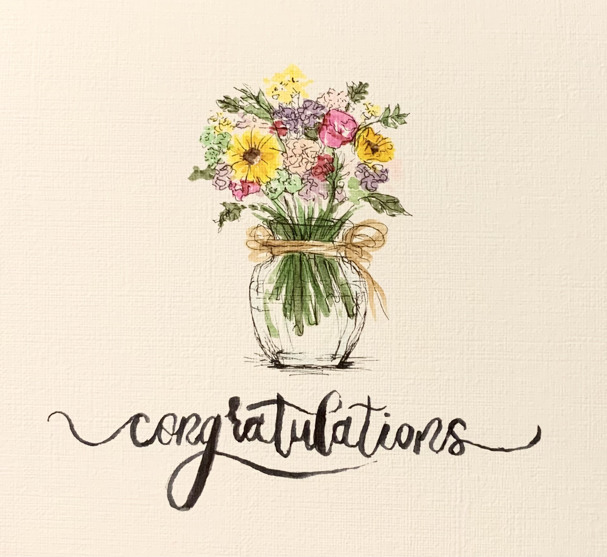 watercolor, watercolor paper, 5x7in (greeting card)