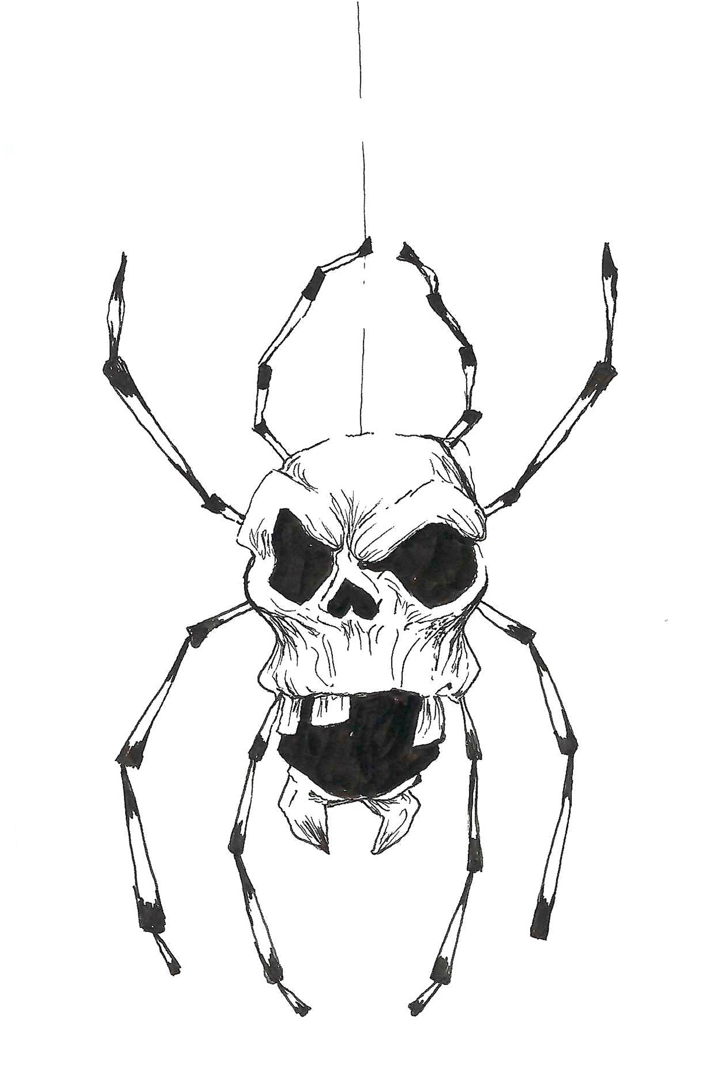 ink, sketch paper, 5.5×8.5in