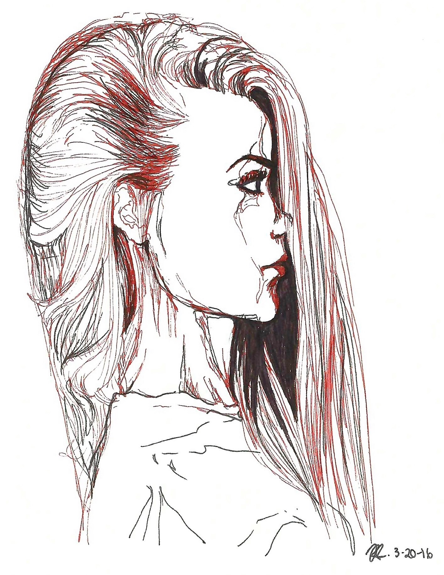 ink, sketch paper, 9×12in