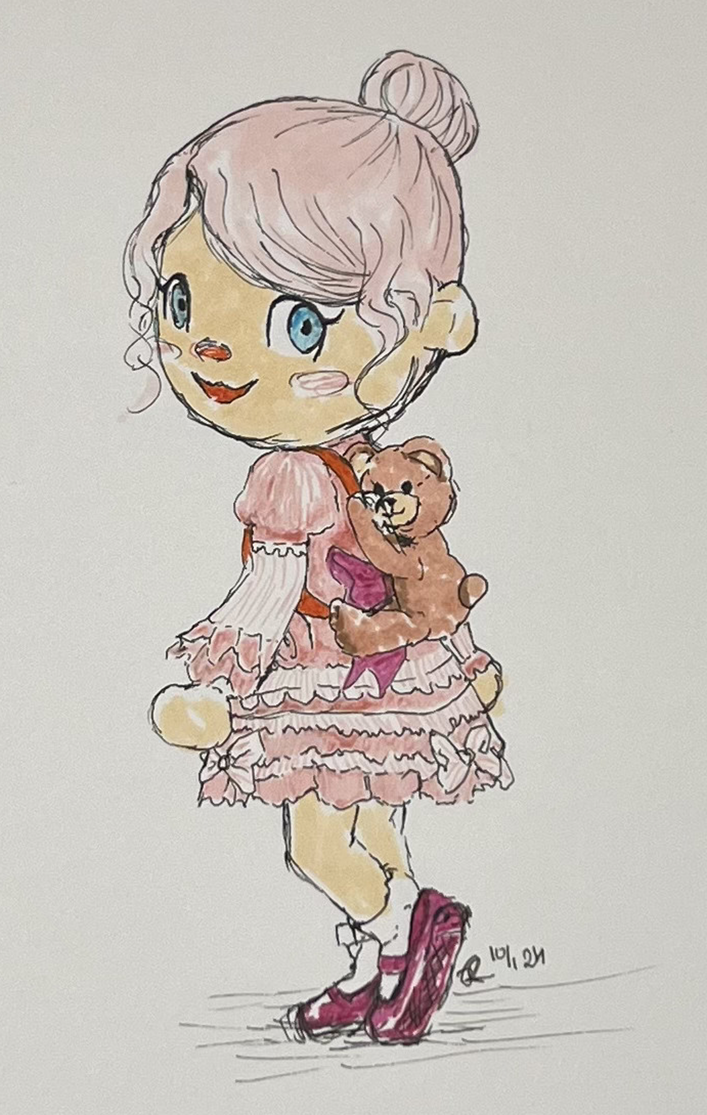copic marker & ink, sketch paper, 5.5×8.5in