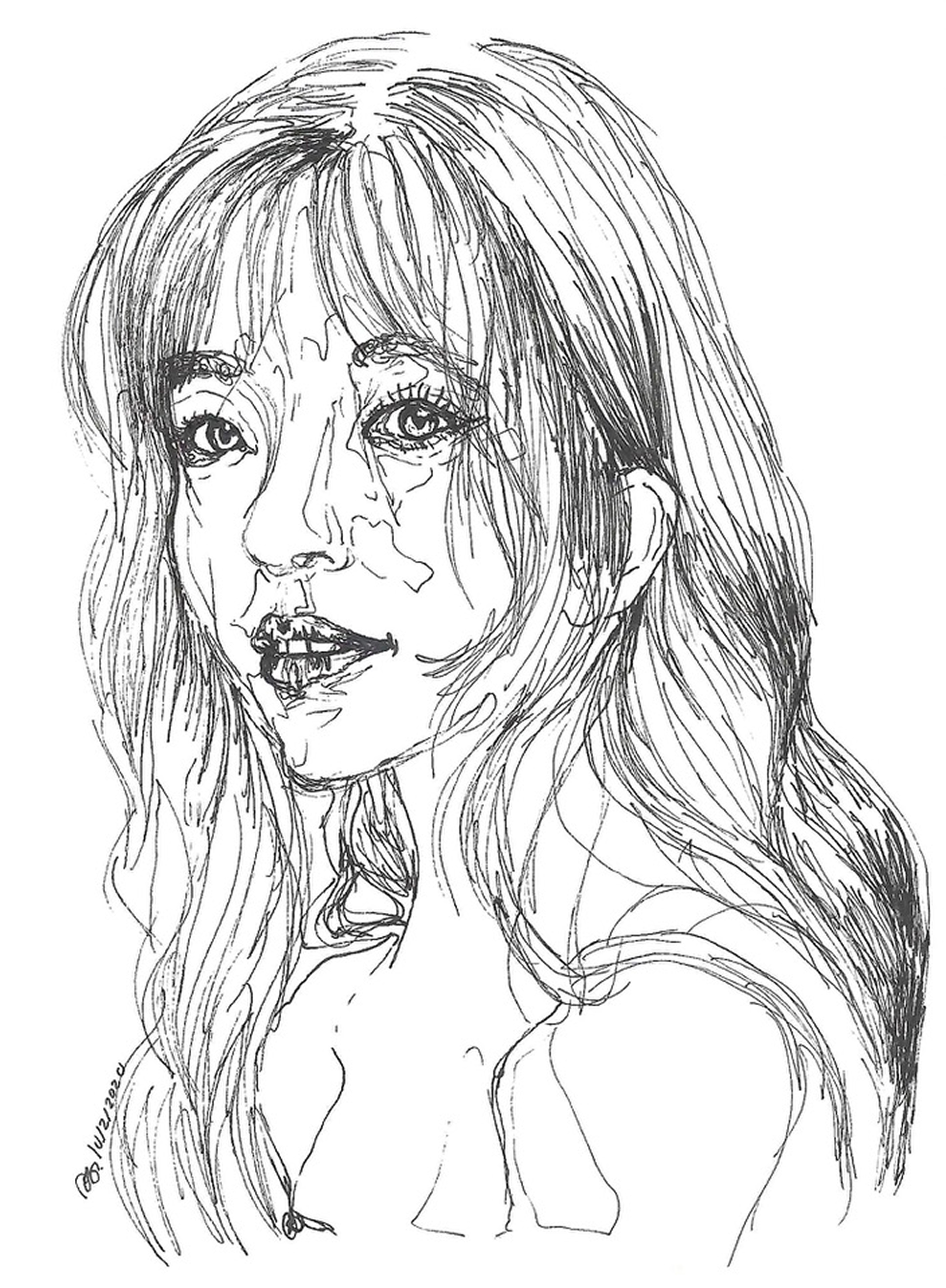 ink, sketch paper, 5.5×8.5in
