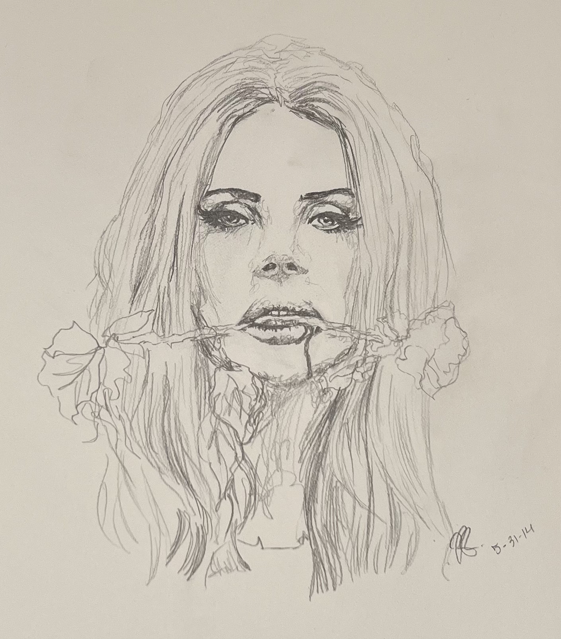 pencil, sketch paper, 9x12