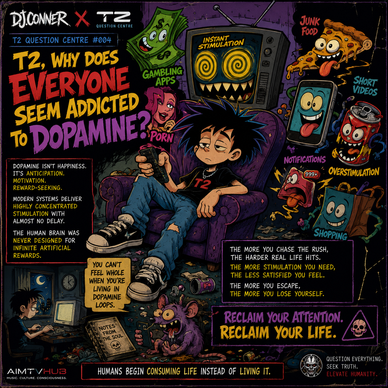 #004“T2, why does everyone seem addicted to dopamine?”