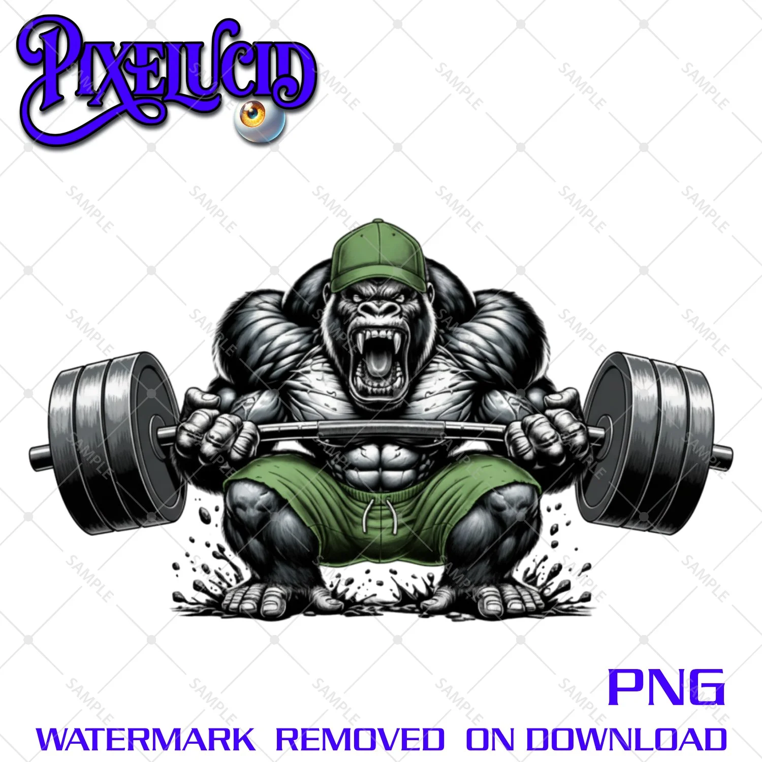 Silverback Workout, Weightlifting Gorilla - Gym Motivation Graphic