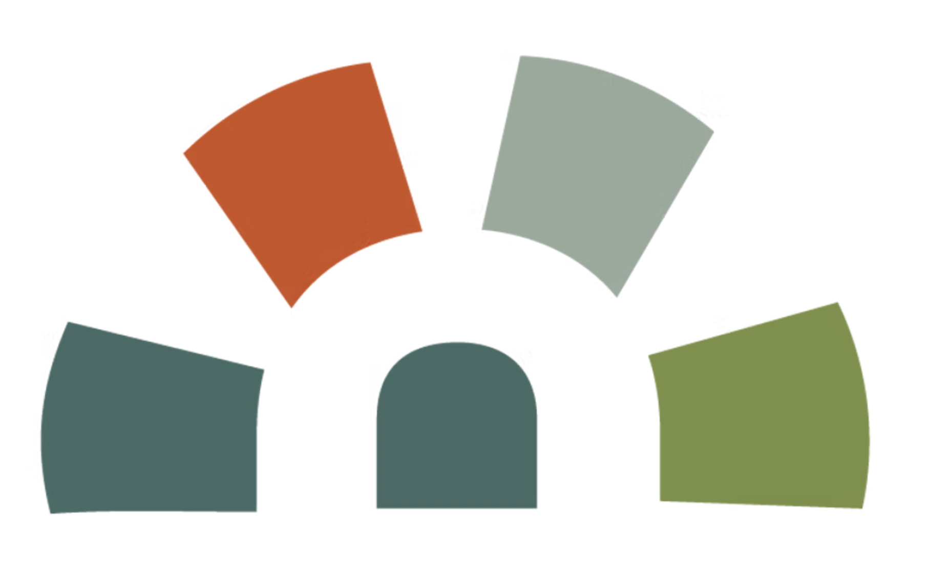A 3D pie chart with four segments in various colors, labeled with percentages and categories, representing data distribution.