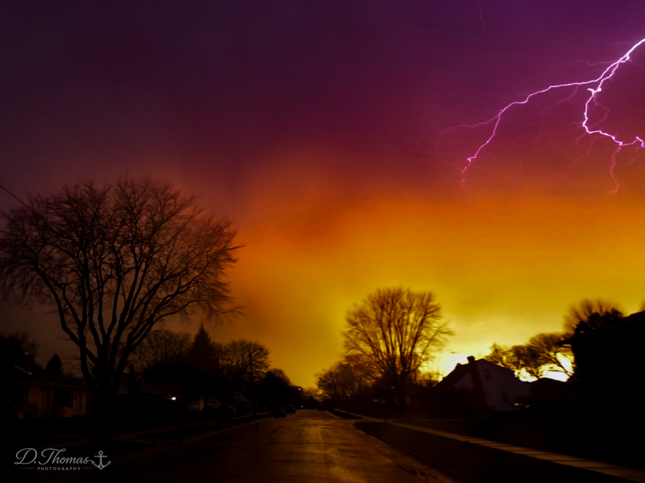 Lightening in the Sunset