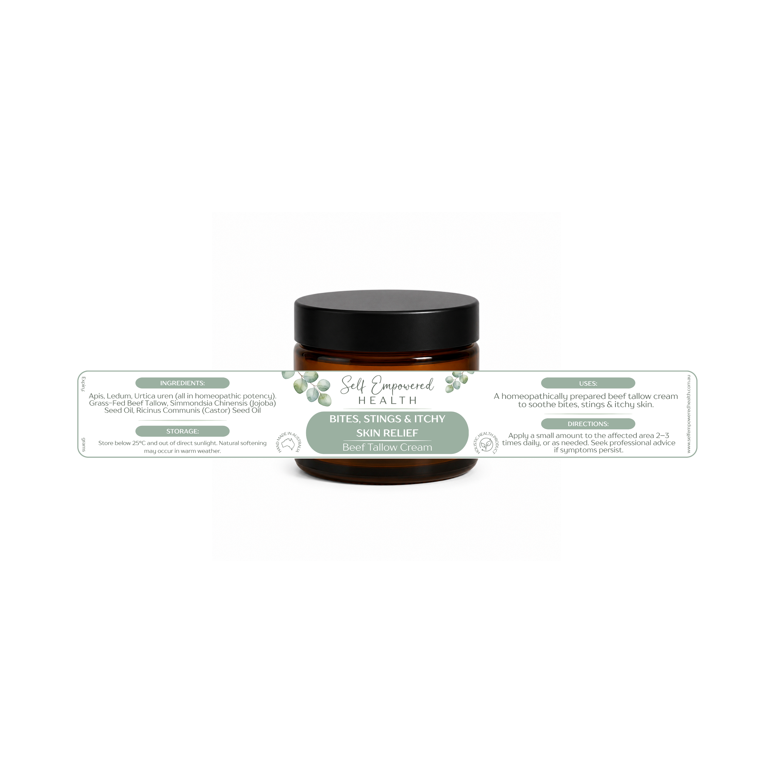 Bites, Stings & Itchy Skin Relief - Organic Beef Tallow
