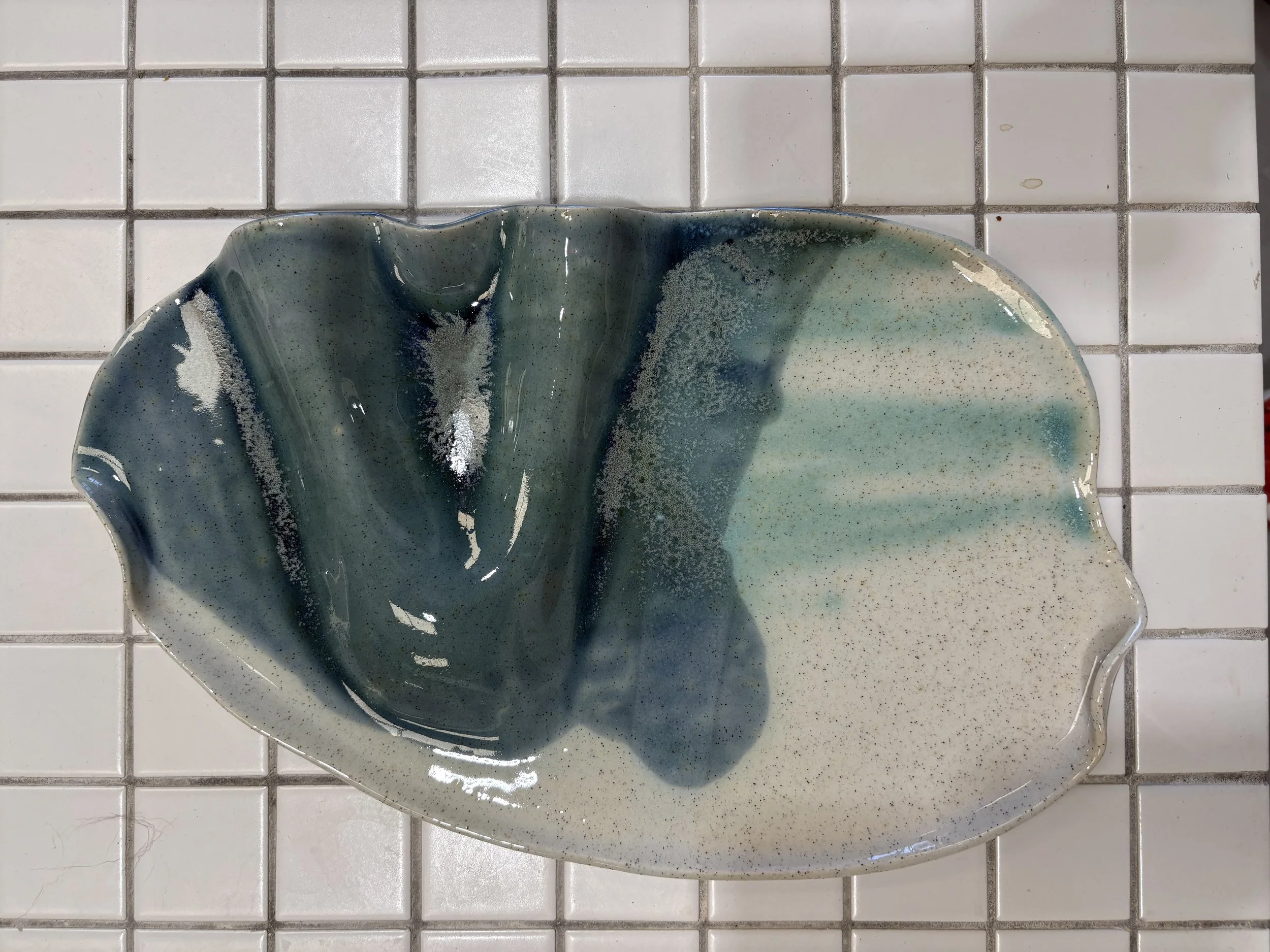 Large Seaside Wave Platter $70