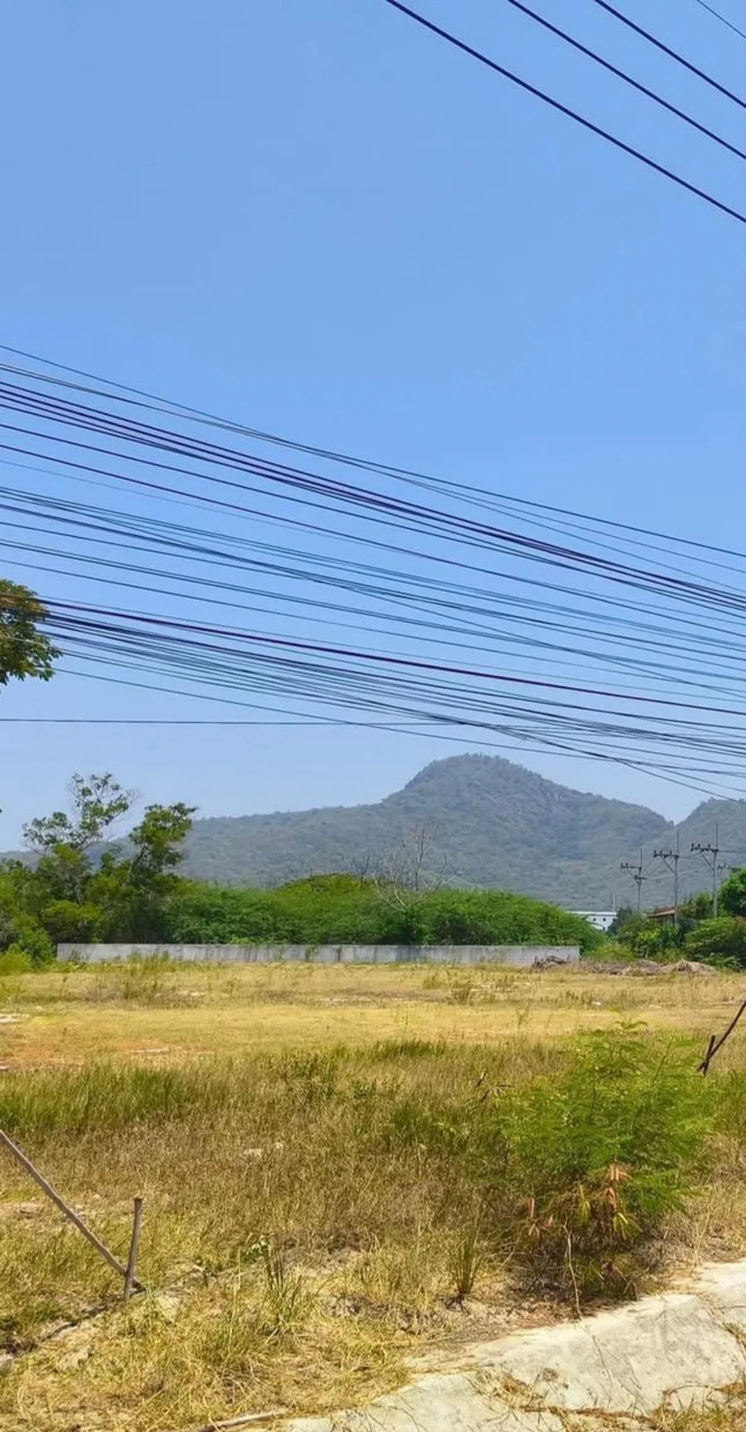A street-level perspective of the expansive 2-Rai corner plot in Soi 102