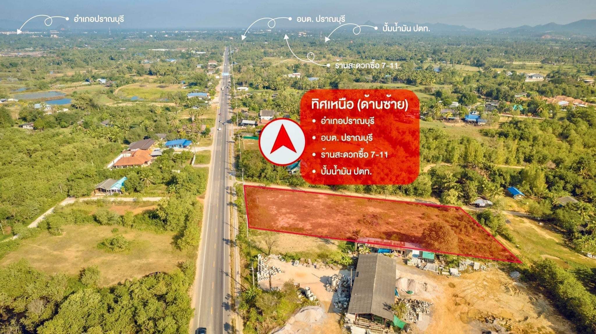 High-altitude drone view showcasing the strategic rectangular boundary and clearing of the commercial-grade freehold plot,