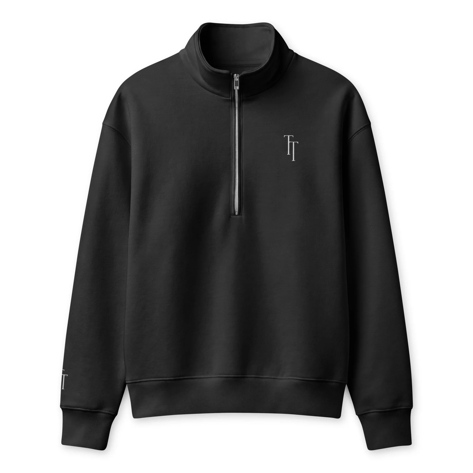 Embroidered Logo Half-Zip Pullover