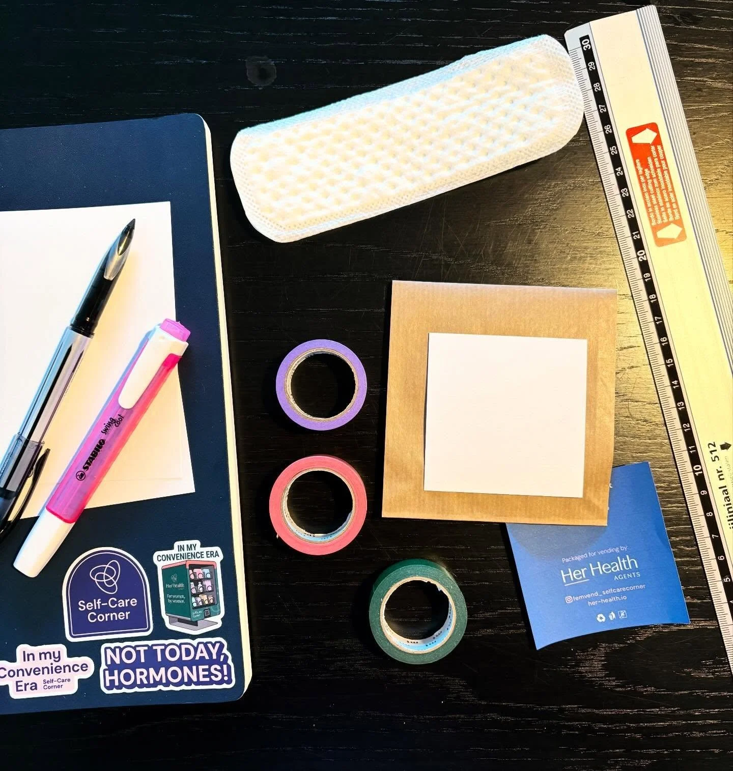 Most products are packaged for retail shelves which means they are in higher quantities or larger sizes than we need for on-the-go. So today we&rsquo;re working on custom packaging for vending the products that meet our women&rsquo;s health needs! #f