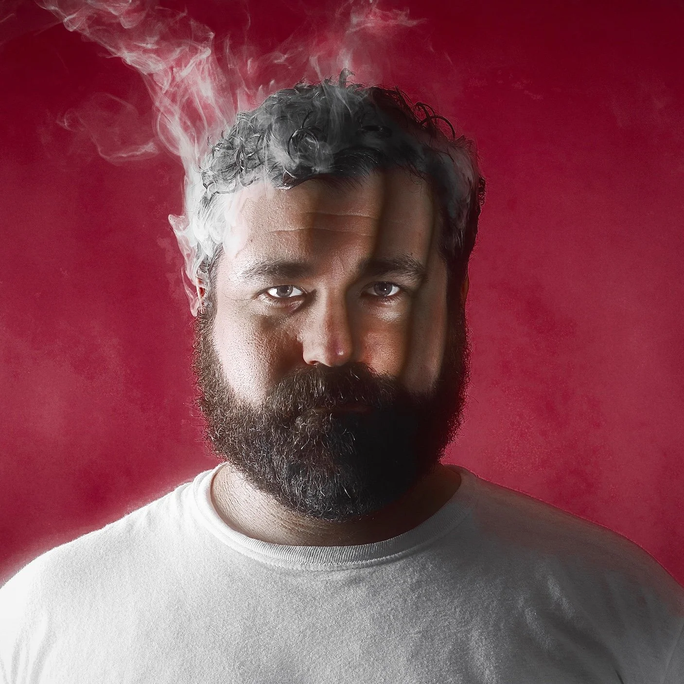 Dramatic Self-Portrait with Smoke and Controlled Lighting (Home Studio Breakdown)